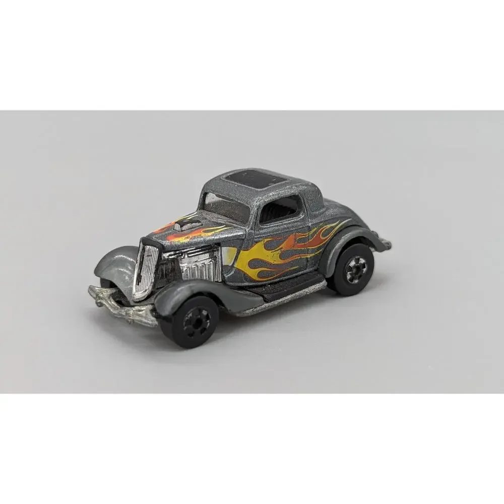 Mattel 1979 Vintage Hot Wheels 34 Ford Coupe Gray With Flames 1:64 Diecast Car